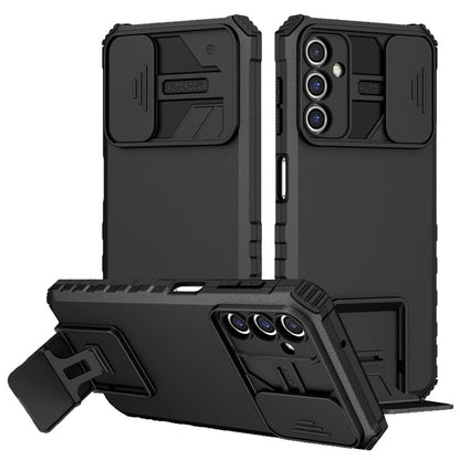 For Samsung Galaxy A15 5G Hybrid Hard PC & TPU Rubber Shockproof with Kickstand & Covered Camera Protection Case Cover Red