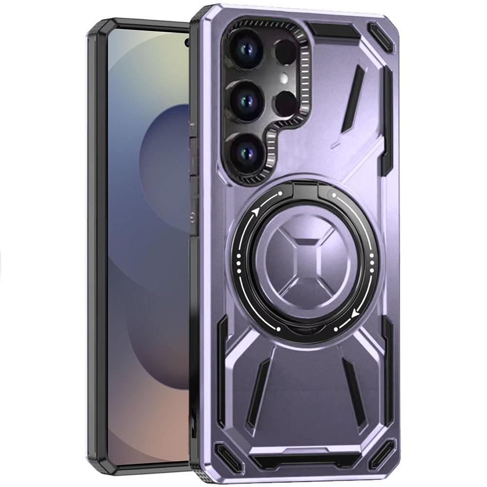 For Samsung Galaxy S26 Ultra Hybrid Magnetic Ring and 360° Rotational Kickstand with MagSafe Compatible, Military Grade Drop Protection Case Cover