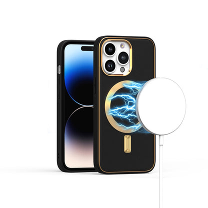 For Apple iPhone 11 Pro Max PU Leather Magnetic Hybrid Shockproof Protection Premium Finish Durable Secure Grip Slim Design Case Cover Black