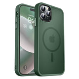 For Apple iPhone 15 Plus (6.7") Compatible with MagSafe [Strong Magnetic] Slim Translucent Matte Back Shockproof  Phone Case Cover