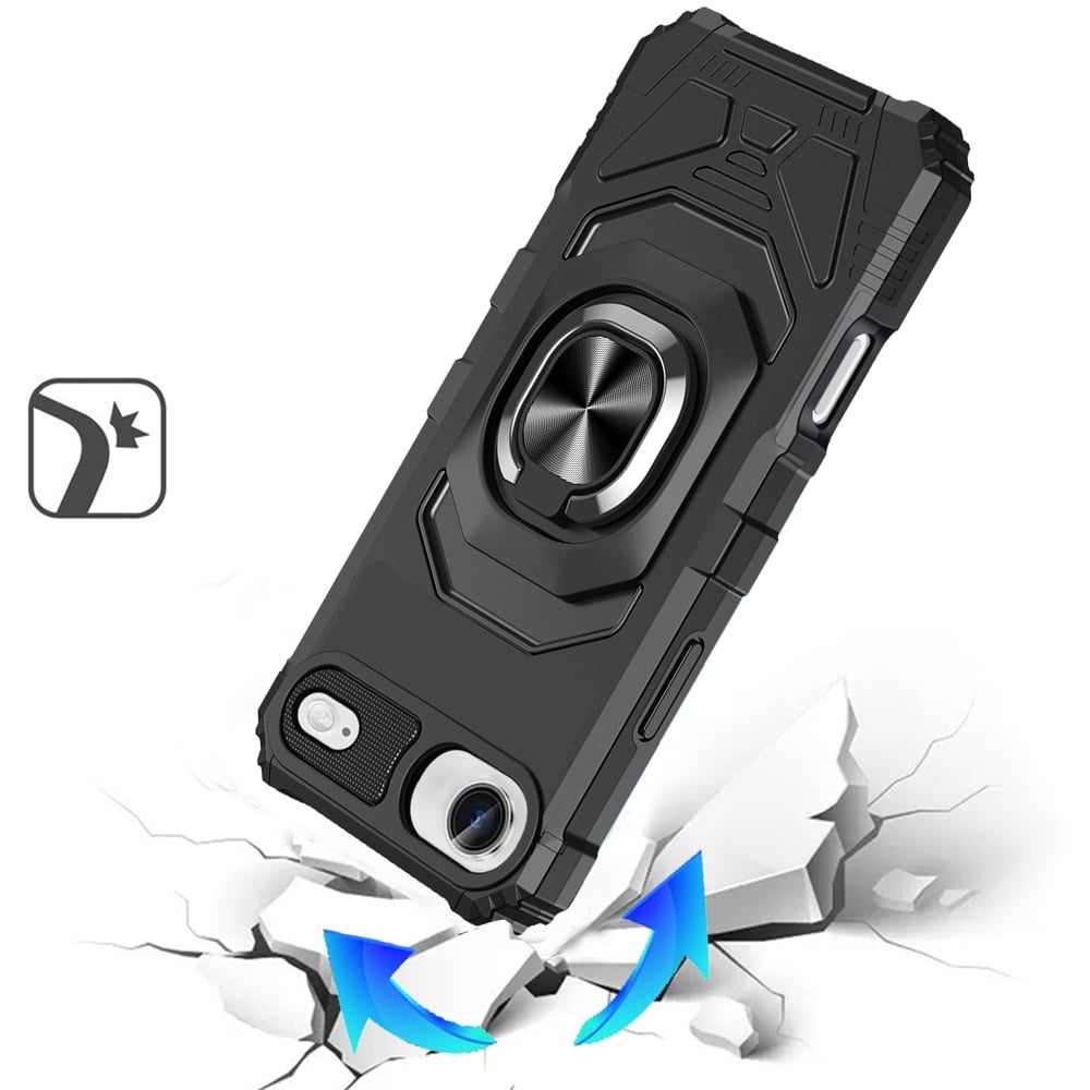 For Apple iPhone 17 Air (6.6") Hybrid Dual Layer with 360° Rotate Magnetic Ring Stand Holder Kickstand TPU Rugged PC Shockproof Case Cover
