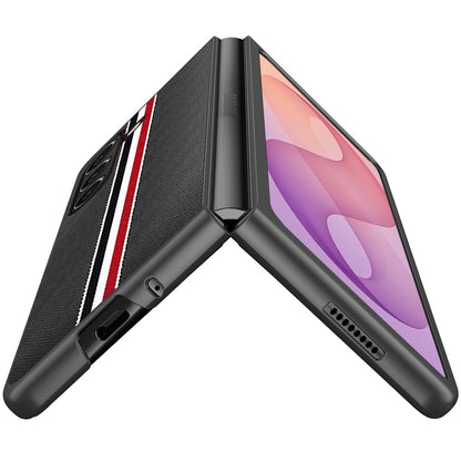 Phone Case for Samsung Galaxy Z Fold 8 Ultra Velvet Fabric Vegan PU Leather Slim Fit Hybrid Protective Shell Shockproof Design Cover Black