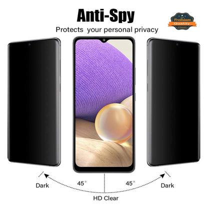For Samsung Galaxy A37 Privacy Screen Protector, Anti Spy Anti Peeping Tempered Glass Full Protective Film, 9H, Anti Scratch, Easy Install Protector Black