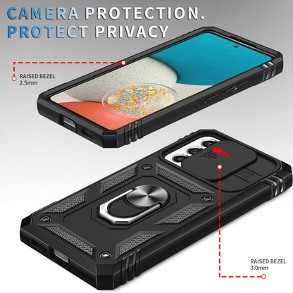 For Google Pixel 10A Hybrid Shockproof, Built-in Sliding Camera Lens Protection with Magnetic Finger Ring Stand Holder Case Cover