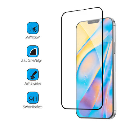Standard for Samsung Galaxy S24 5G Samsung Galaxy S24 5G Full-Coverage Tempered Glass Screen Protector [2.5D Round Edge] Glass Film 0.3mm Full Cover Clear Black