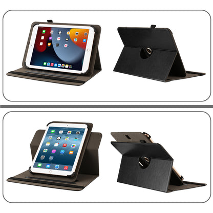 Universal PU Leather Folio Magnetic Closure Multi-Angle Stand Slim Fit Full Body Precise Cutouts