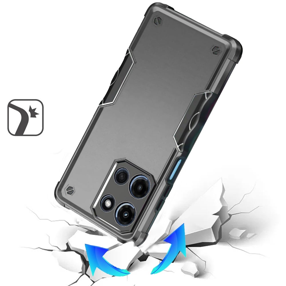 Phone Case for Motorola Moto G Stylus 5G 2026 /2025 Shockproof Rugged Hybrid TPU Anti-Slip Grip Armor Military Grade Drop Resistant Shock-Absorbing Impact Cover Gray