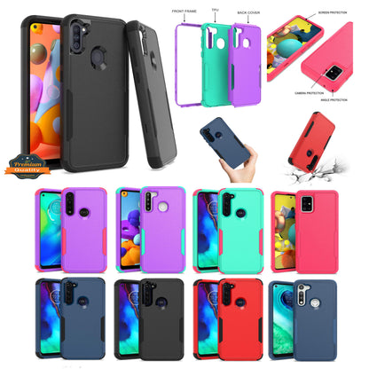 For Samsung Galaxy S25 Ultra Tough Hybrid Shockproof Silicone Rubber TPU + Hard PC Heavy Duty Three Layer Armor Protection Case Cover