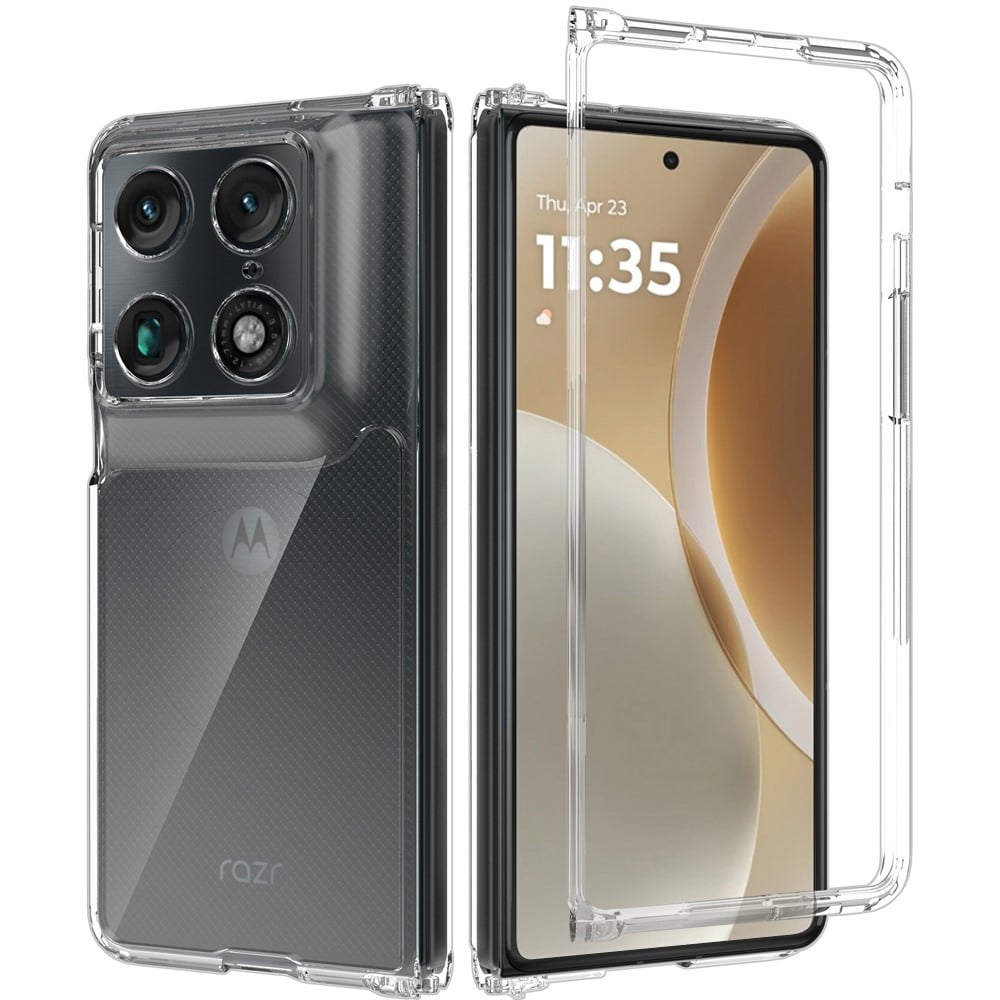 Phone Case for Motorola Razr Fold 2026 Transparent Hybrid Hard PC Soft TPU Slim Fit Shock Absorbing Reinforced Bumper Protective Frame Cover Clear