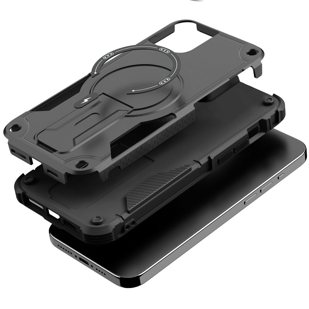For Apple iPhone 14 Pro Max Case with Invisible Kickstand Compatible with MagSafe, Military-Grade Protection Shockproof Heavy Duty Case Cover