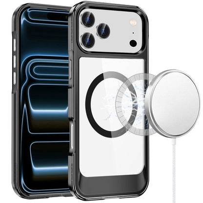For Apple iPhone 17 Pro Transparent HQ Hybrid Slim, Shockproof, Compatible with MagSafe wireless charging & Military-Grade Case Cover Black