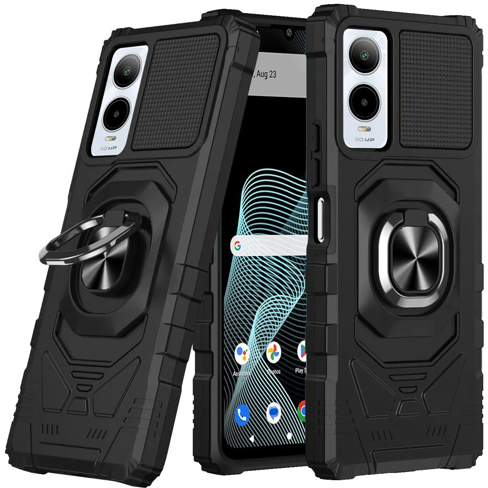 For Samsung Galaxy S26 Hybrid Dual Layer with 360° Rotate Magnetic Ring Stand Holder Kickstand TPU Rugged PC Shockproof Case Cover