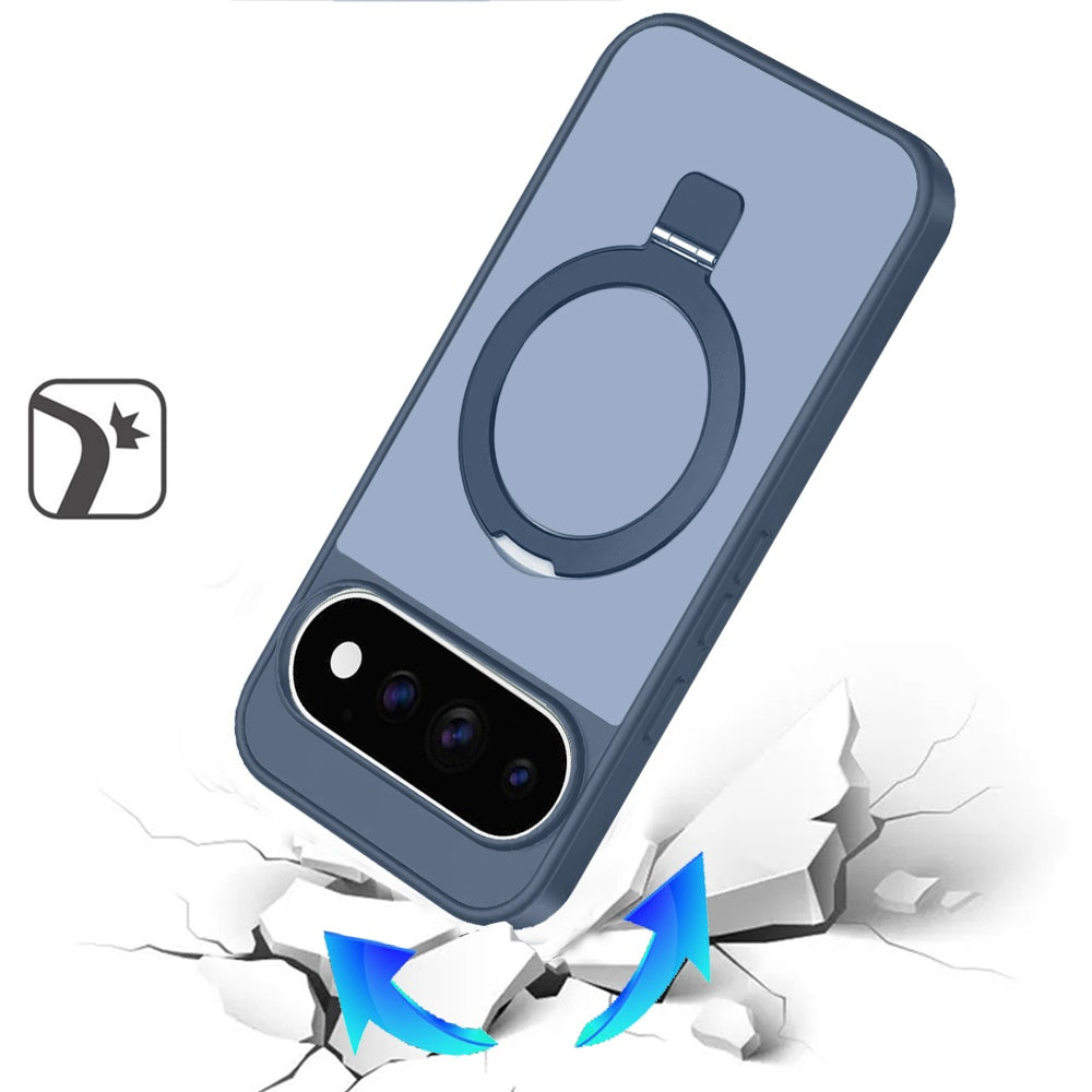 Magnetic Ring Stand Full Rotation Matte Shockproof Grip Anti Slip Durable Camera Protection Hybrid