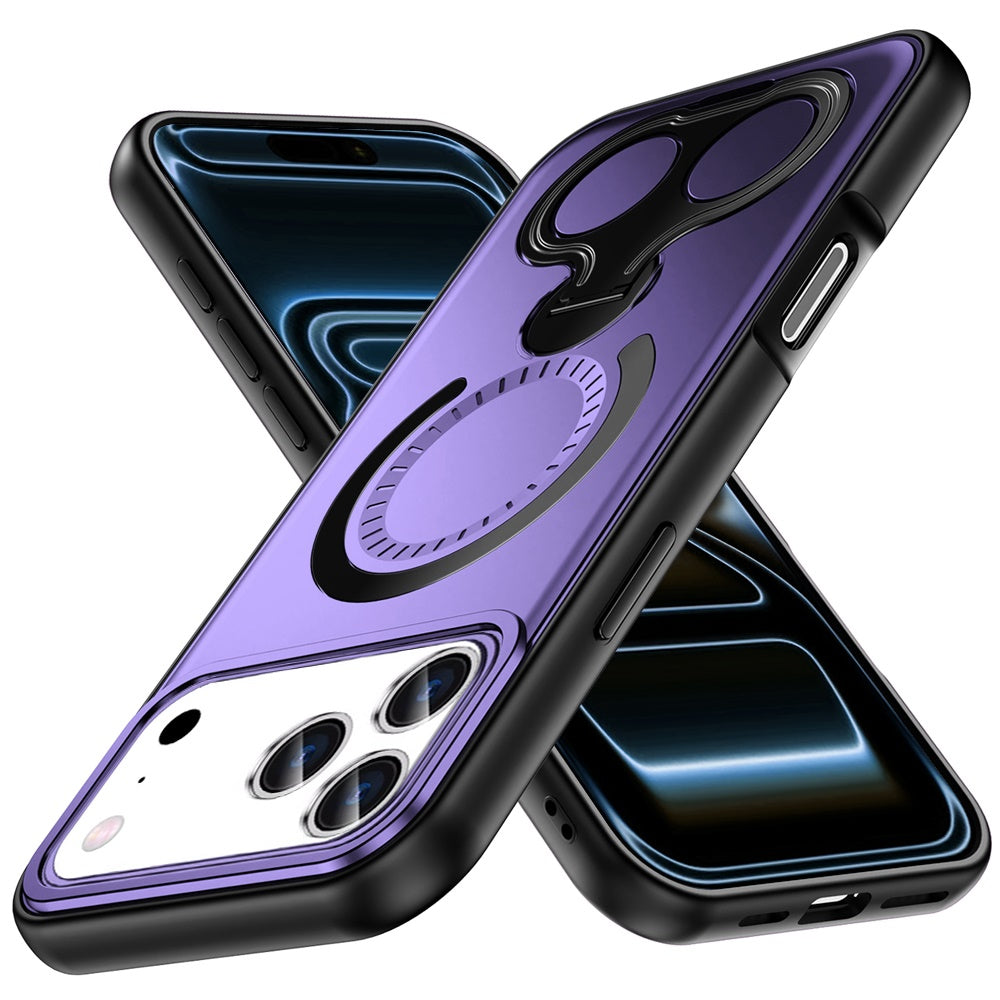 For Samsung Galaxy S26+ / S26 Plus Hybrid with Invisible 2 Hole Ring Stand Magnetic back Car Mount Friendly Protector Case Cover Purple