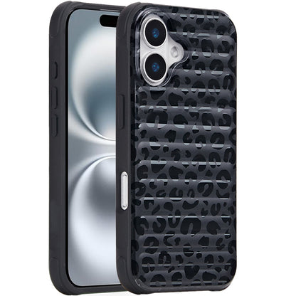For Apple iPhone 16 Plus Chrome Leopard Magnetic Hybrid Shockproof Protection Rose Gold Design Anti Scratch Secure Grip Stylish Durable Finish Case Cover Camo