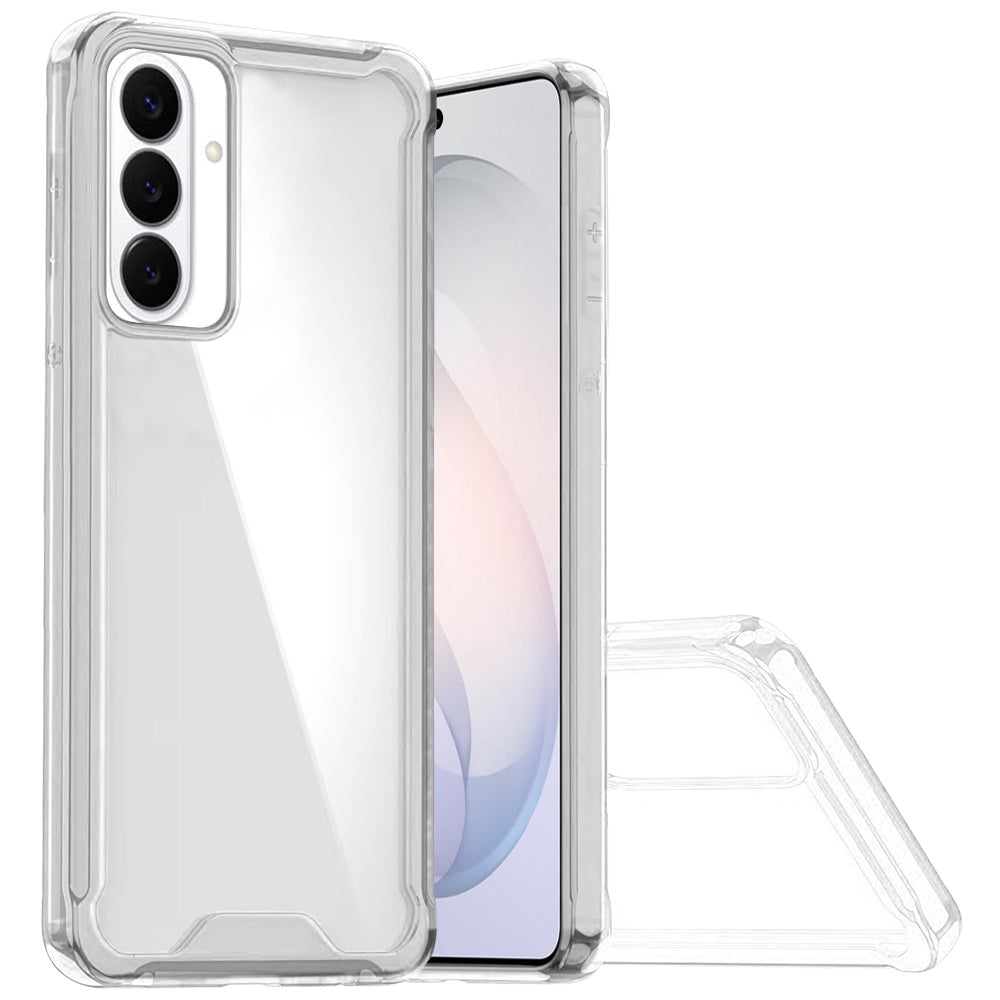 Phone Case for Samsung Galaxy S26 FE /S26 Fan Edition Shockproof Transparent Hard PC TPU Hybrid Durable Frame Gummy Protective Slim Grip Lightweight Cover Clear