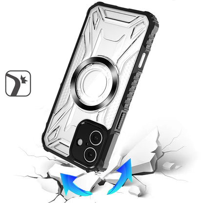 Clear Rugged Hybrid TPU Magnetic Back Reinforced Frame Bumper Shock Absorbing Slim Fit