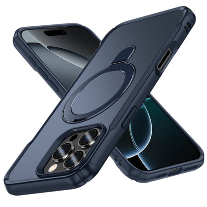 For iPhone 16 Pro Max (6.9") Matte Finish Magnetic Ring Hybrid Protective Invisible Kickstand Magsafe Compatible Protector