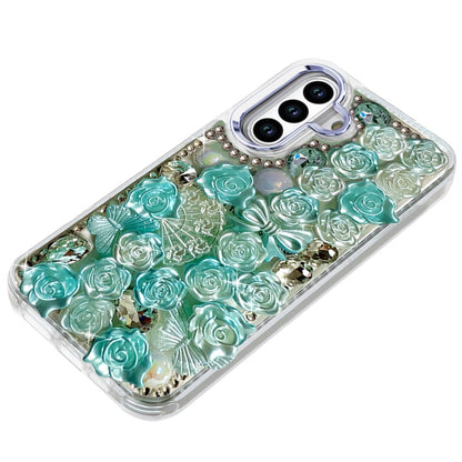 Phone Case for Samsung Galaxy S26 FE /S26 Fan Edition 3D Flower Bling Rhinestone Glitter Cute Stylish Shockproof Protective Decorative Luxury Grip Stones Ornaments Cover