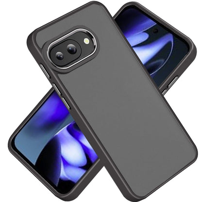 For Google Pixel 9A Slim Fit Thin Hybrid,Frosted Matte Polished Acrylic Hard PC with TPU Rubber Frame Case Cover