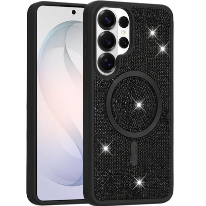 Phone Case for Samsung Galaxy S26 Ultra Magnetic Bling Diamond Sparkle Hybrid Shockproof Rugged Grip Durable Protection Anti-Slip Armor Design Cover