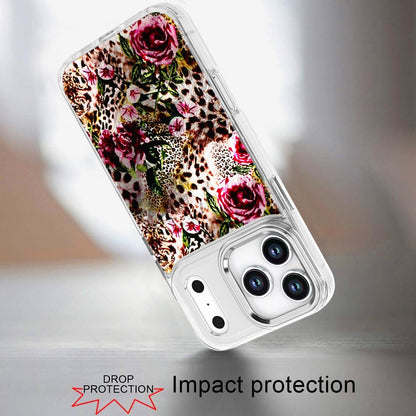 Phone Case for Apple iPhone 18 Pro Max/ 17 Pro Max Luxury Glitter Epoxy Design Chrome Metallic Edge Shockproof Protective Stylish Fashion Durable Slim Premium Finish Cover