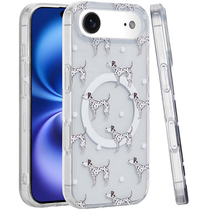 For Apple iPhone 17 Stylish Pattern Fashion IMD Printed Design TPU Slim Shockproof Protective with Magnetic Back Case Cover