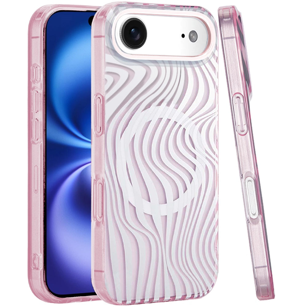 For Apple iPhone 17 Pro Stylish Pattern Fashion IMD Printed Design TPU Slim Shockproof Protective with Magnetic Back Case Cover