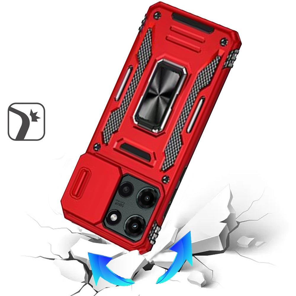 Tough Metal Ring Shockproof Sliding Camera Window Hybrid Armor Rugged Anti Slip Heavy Duty Grip
