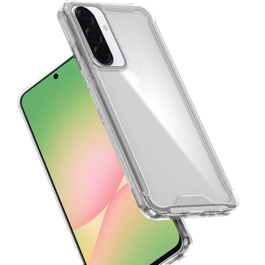 For Samsung Galaxy A57 Clear Colored Shockproof Transparent Hard PC + Rubber TPU Hybrid Bumper Shell Slim Protective Case Cover Clear