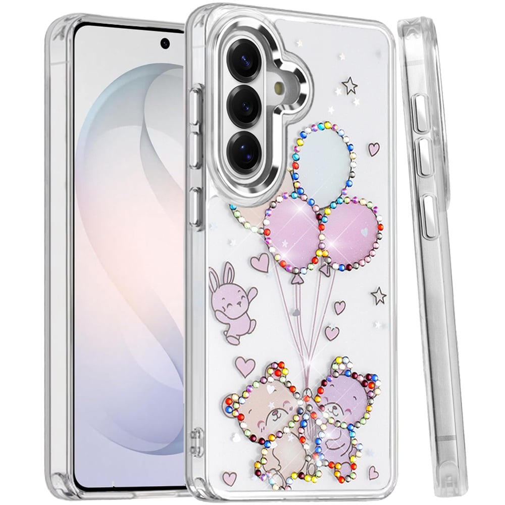 Phone Case for Samsung Galaxy S26 FE /Fan Edition Butterfly Resin Epoxy Diamond Bling Metal Edge Shockproof Hybrid Luxury Protective Durable Stylish Fashion Grip Cover