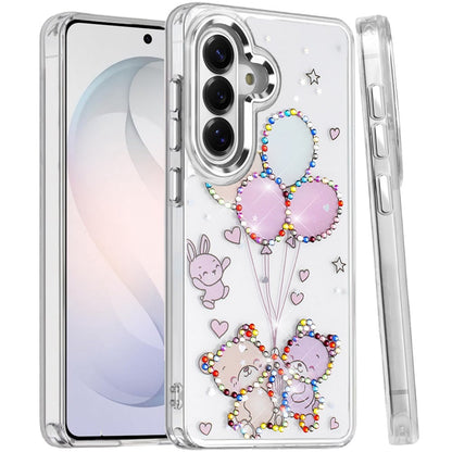 Phone Case for Samsung Galaxy S26 FE /Fan Edition Butterfly Resin Epoxy Diamond Bling Metal Edge Shockproof Hybrid Luxury Protective Durable Stylish Fashion Grip Cover