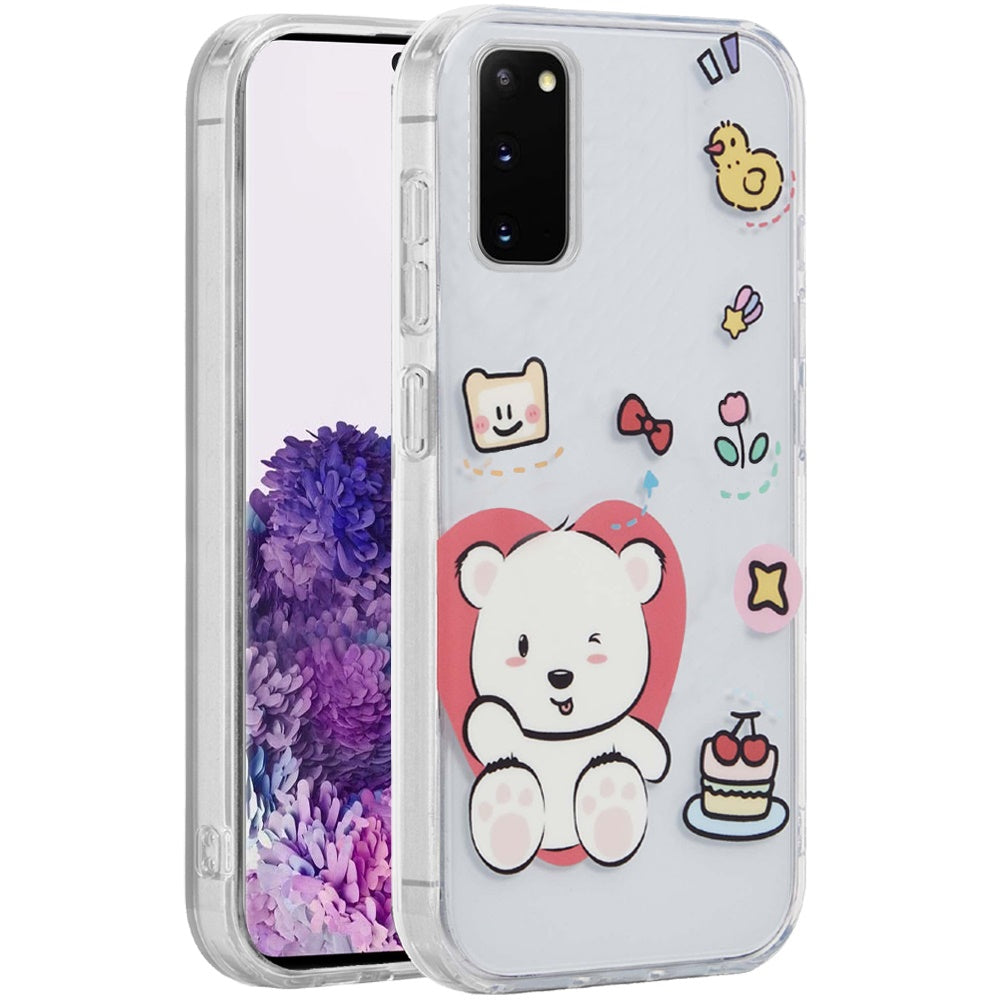 For Samsung Galaxy S20+ Plus Fashion Layer Design Slim IMD TPU Protective, Shockproof Hybrid Stylish Durable Hard PC Case Cover