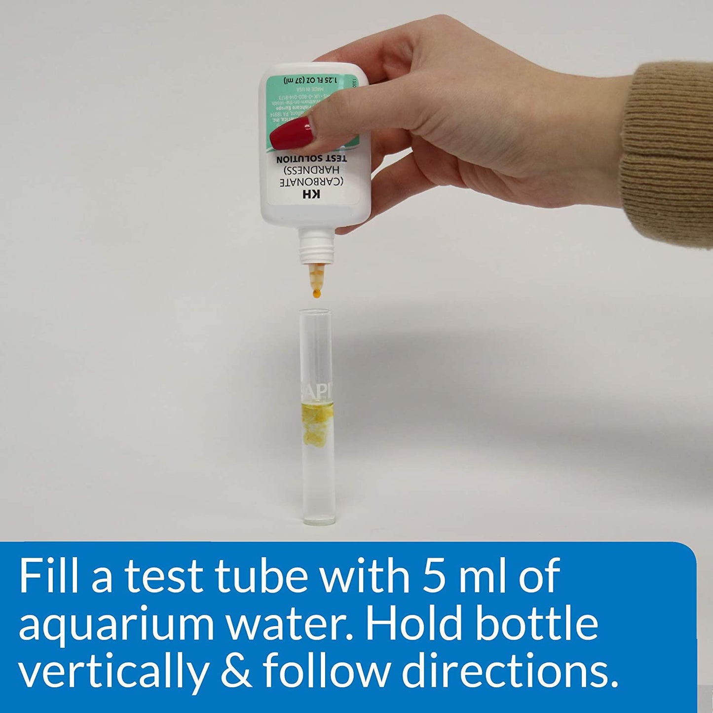 API KH Carbonate Hardness Test Kit for Fresh and Saltwater Aquariums [Aquarium Supplies for Aquarium] 1 count