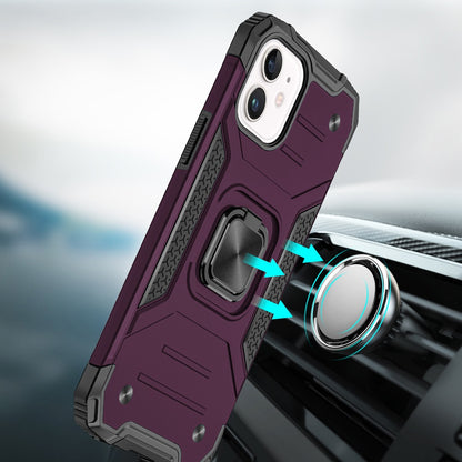 Phone Case for Apple iPhone 11 Magnetic Car Mount Hybrid Ring Stand Shockproof Rugged Grip Armor Heavy Duty Protective TPU Durable Cover Purple