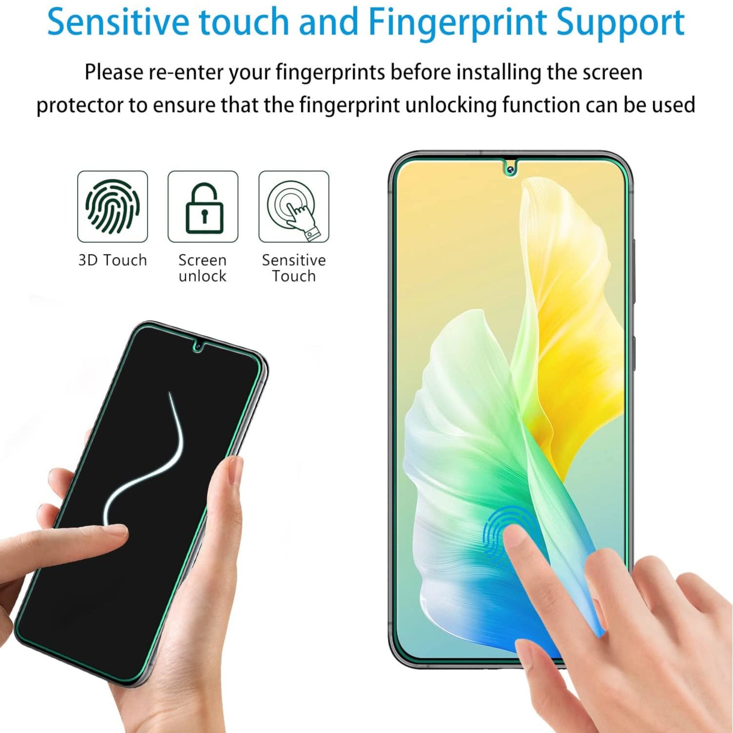 For Samsung Galaxy S25 /S24 Plus + Ultra Tempered Glass Screen Protector, Bubble-Free, Anti-Scratch, Fingerprint Unlock Compatible Protector Clear