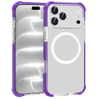 Phone Case for Apple iPhone 18 Pro/ 17 Pro Acrylic Magnetic Circle Transparent Shockproof Frame Hybrid 2.5mm Tough Clear Drop Protection Slim Durable Cover