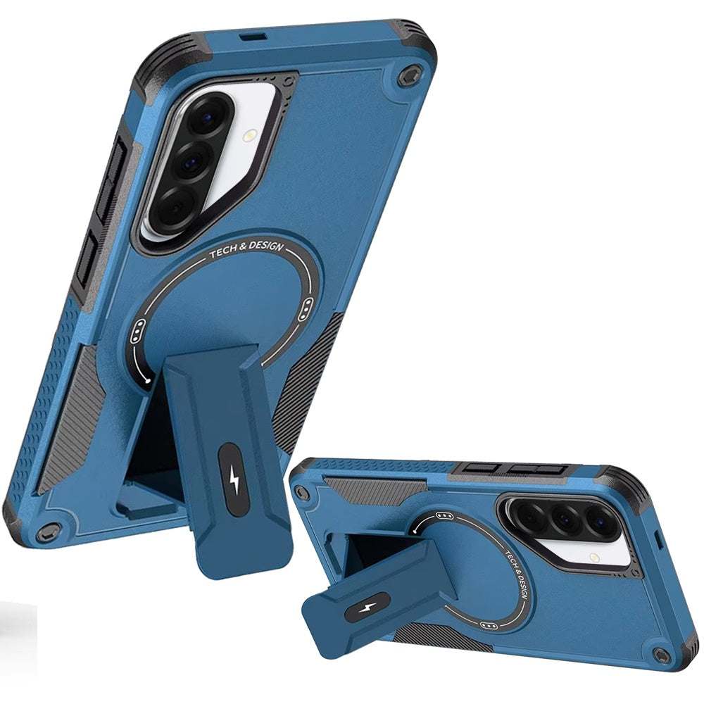For Samsung Galaxy A37 Magnetic Invisible Kickstand Holder with Magsafe, Slim Fit Shockproof Hybrid Military Grade Heavy Duty Case Cover