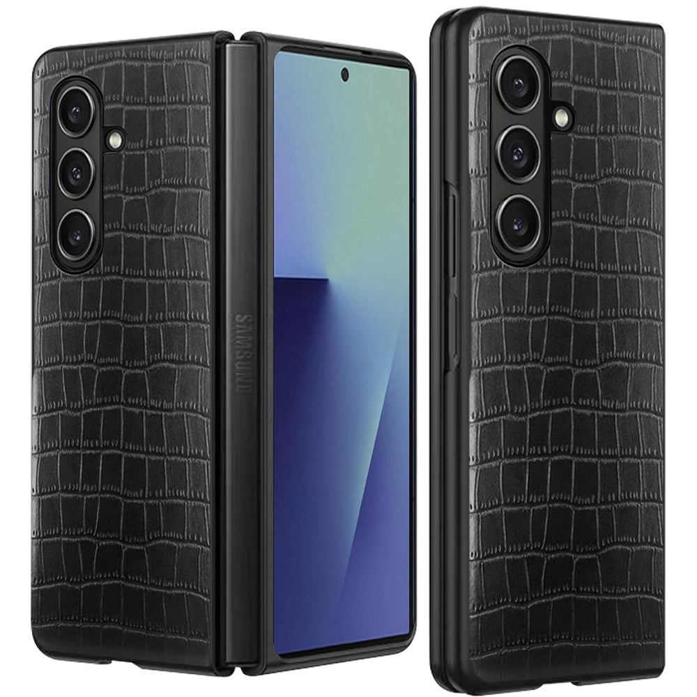 Phone Case for Samsung Galaxy Z Fold 8 Ultra Premium PU Vegan Leather Hard Shell Snap On Slim Fit Hybrid Protective Reinforced Design Cover