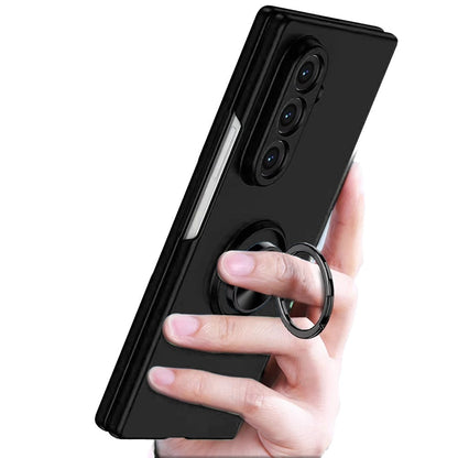 Phone Case for Samsung Galaxy Z Fold 8 Ultra Invisible Ring Stand Shockproof Anti Slip Durable Grip Protective Hybrid Fit Magnetic Car Mount Holder Cover Black