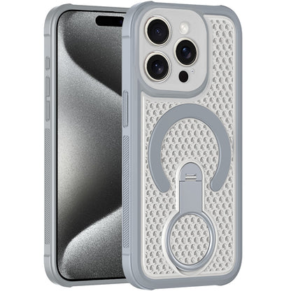 Phone Case for iPhone 15 Pro Max Magnetic Honeycomb Hybrid Rugged Armor Kickstand Dual Layer Shock Absorbing Hard PC Soft TPU Cover