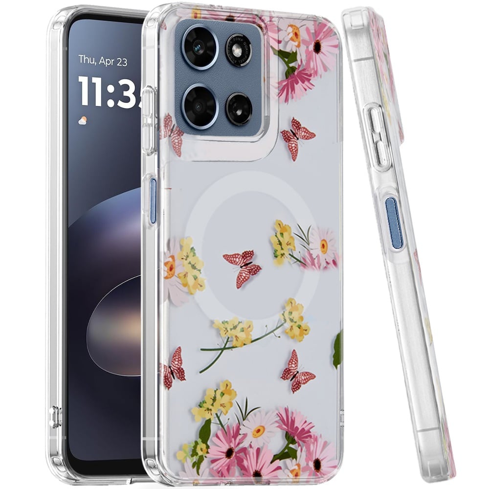 Phone Case for Motorola Moto G Play 5G 2026 Stylish Design Shockproof Magnetic Magsafe Compatible TPU IMD Print Rugged Grip Drop Protection Slim Fashion Cover