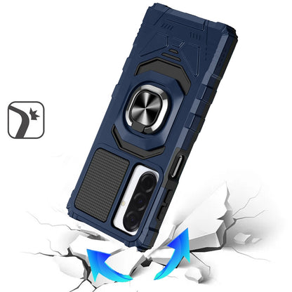 For Samsung Galaxy S25 Fan Edition /Galaxy S25 FE Hybrid Dual Layer with 360° Rotate Magnetic Ring Stand Holder Kickstand TPU Rugged PC Shockproof Case Cover