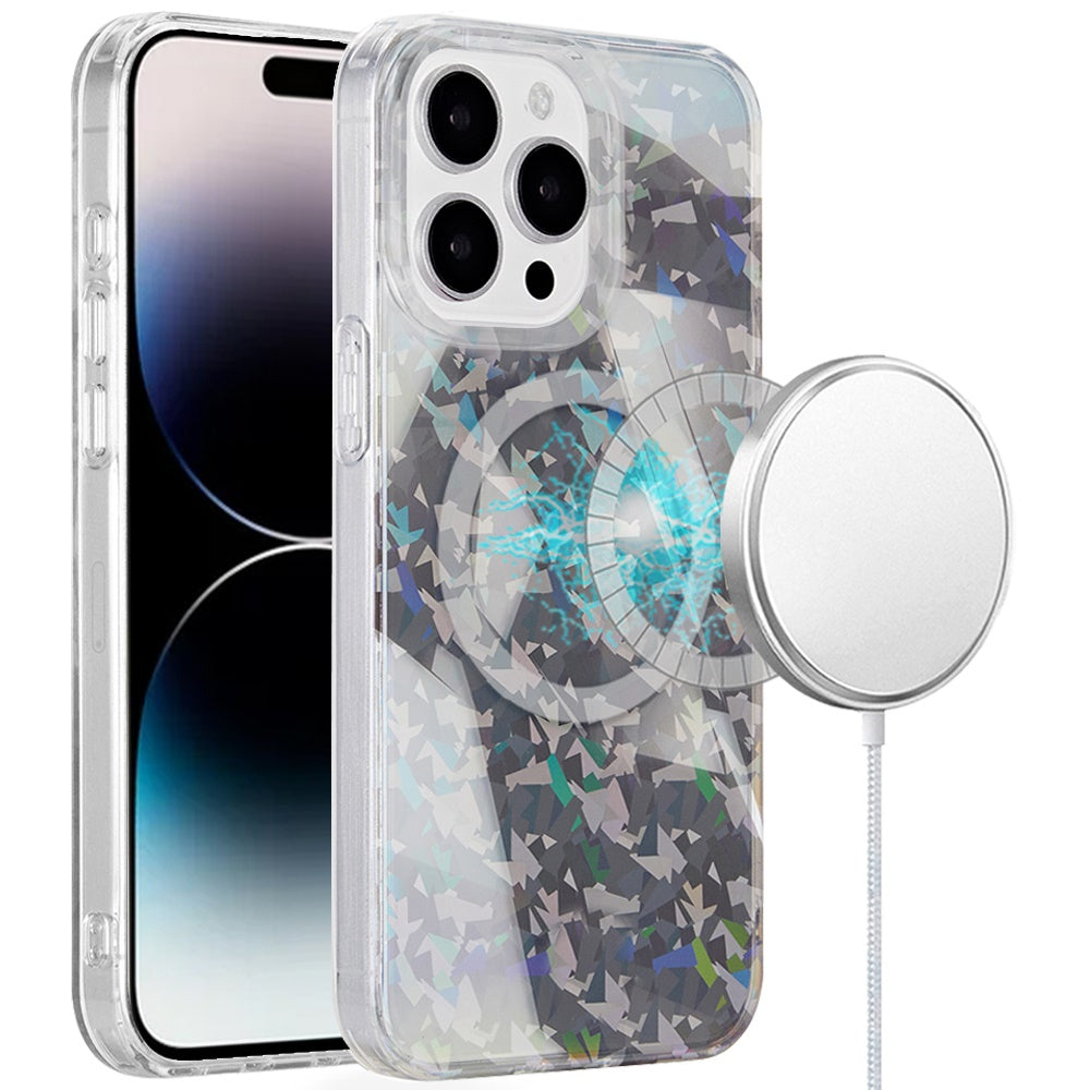 For iPhone 14 Pro Max (6.7") Double Layer IMD Magnetic Hybrid Shockproof Protection Anti Scratch Durable Design Secure Grip Slim Profile Compatible Design Case Cover
