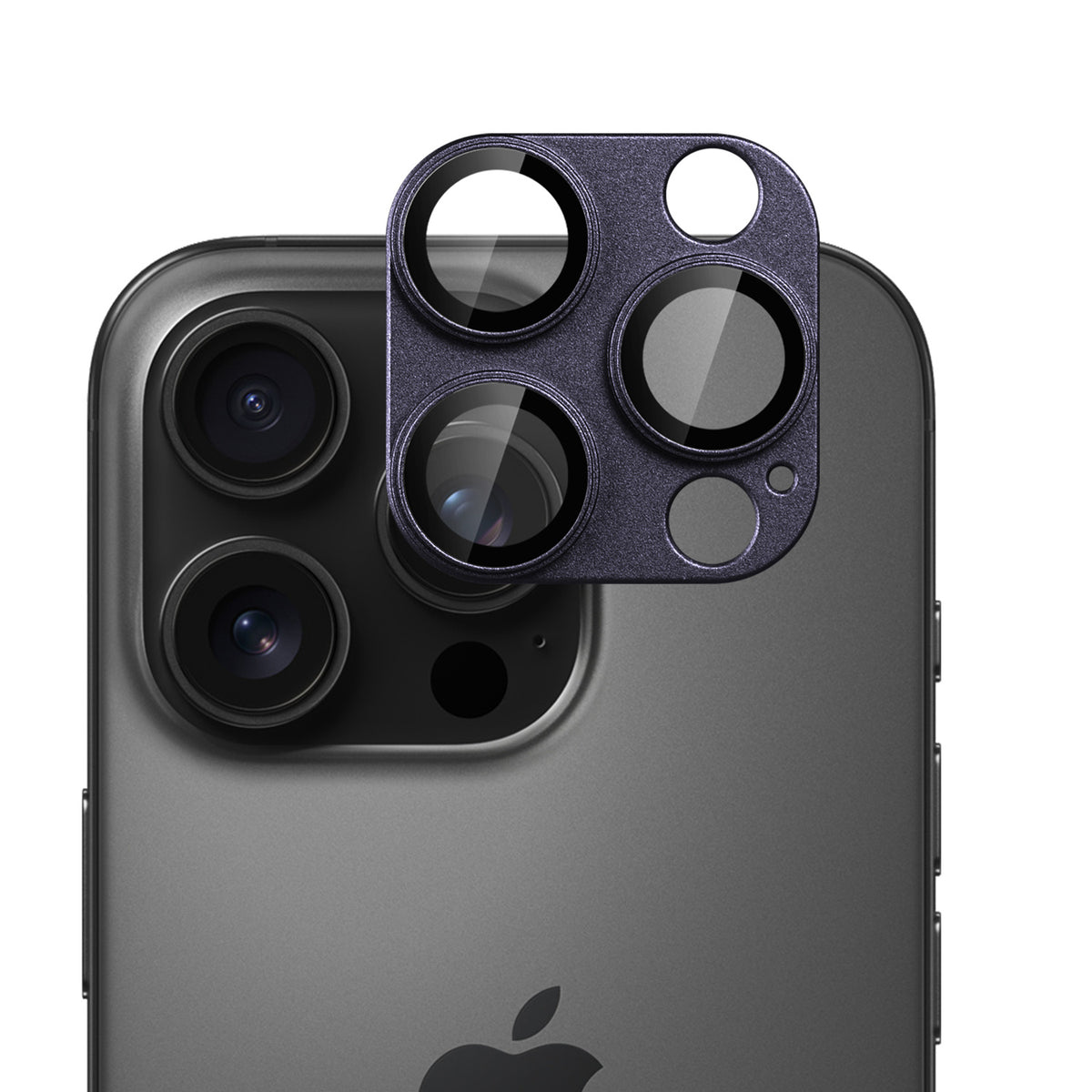 Camera Lens Protector for Apple iPhone 15 Pro Max Camera Lens Protector Tempered Glass Metal Frame Scratch Resistant HD Clear Precision Fit