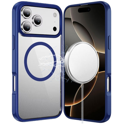 For Apple iPhone 17 Pro Magnetic Circle HQ Transparent Clear TPU Thick 2.0mm Frame Hybrid Shockproof Protector Case Cover
