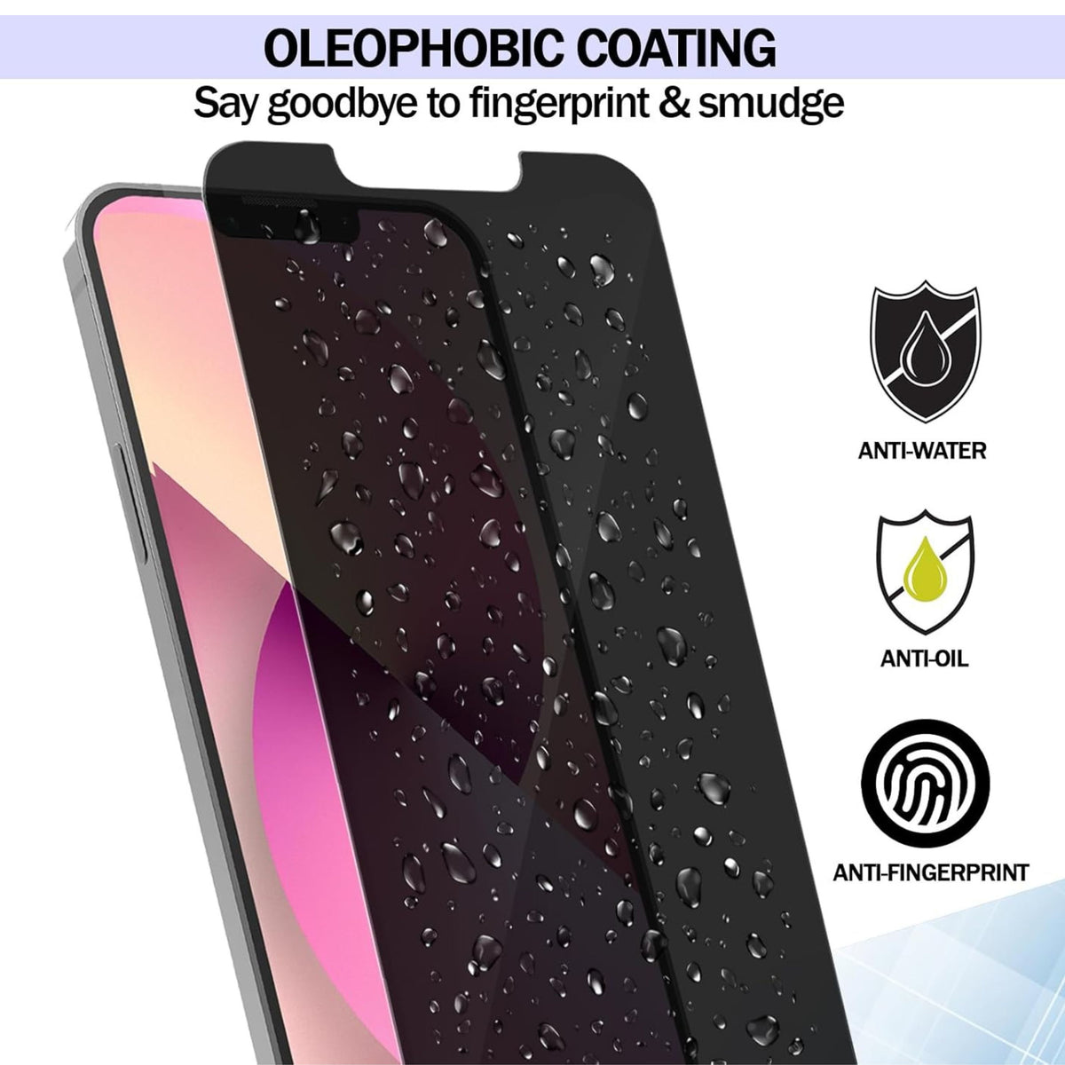 Screen Protector for Apple iPhone 18 Pro Max Tempered Glass Screen Protector Privacy Anti-Spy Anti Peeping 9H, Black Screen Guard Easy to Install Cover Black