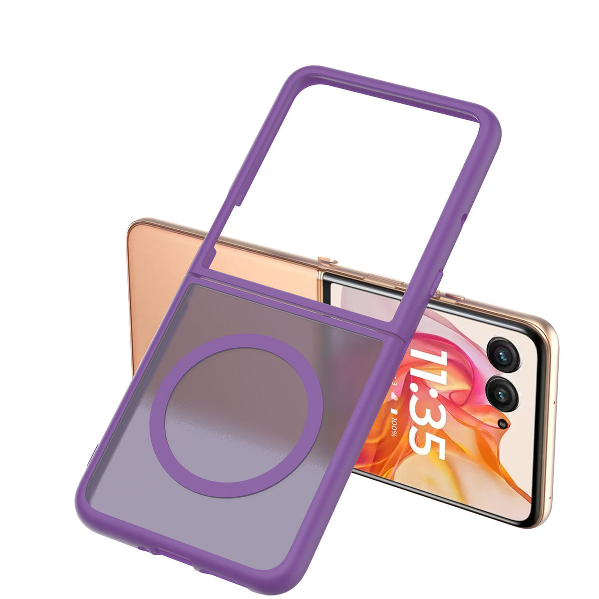 For Motorola Razr 2024 Magnetic Case Hybrid Soft TPU Rubber Bumper Hard Translucent Matte Back Slim Shockproof Case Cover