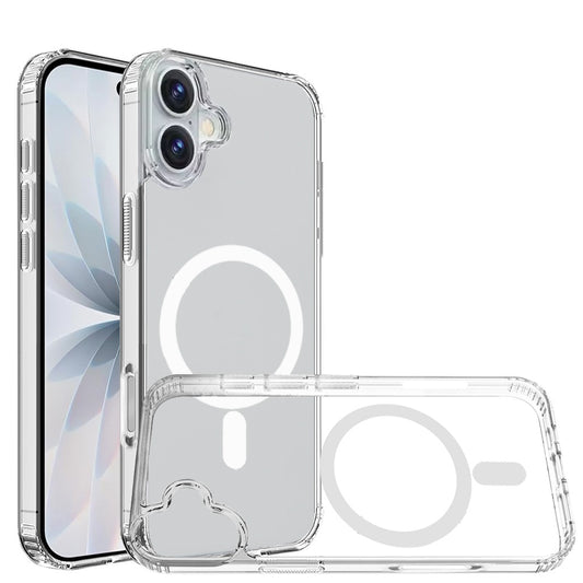 For Apple iPhone 17 Classic Hybrid True Transparent Magnetic Circle - Shockproof Hybrid Clear Bumper, Compatible with MagSafe Case Cover Clear
