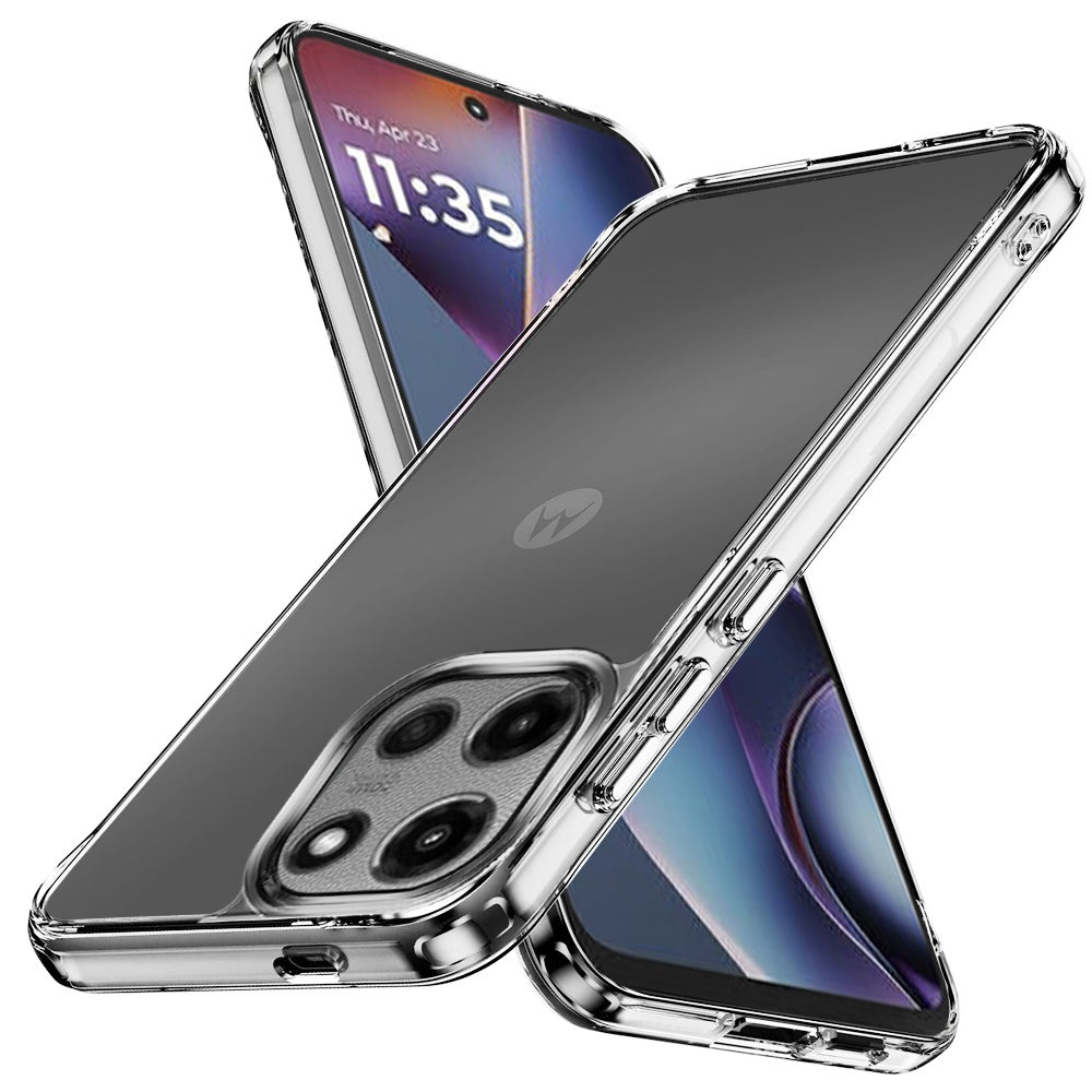 For Motorola Moto G 5G 2025 Shockproof Slim Crystal Clear Transparent Hybrid Cover with Enhanced Drop Protection Case Cover Transparent